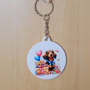 💀NEW 💀 Charming Dog Keychain with Heart Design